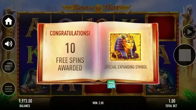 Book of Hor slot screenshot 4