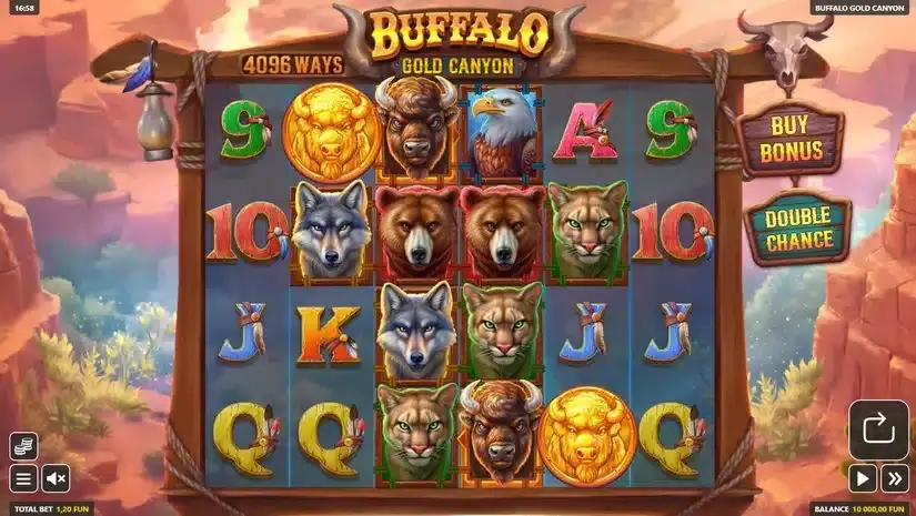 Buffalo Gold Canyon slot screenshot 