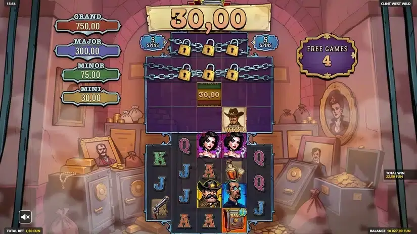 Clint WestWild slot screenshot 