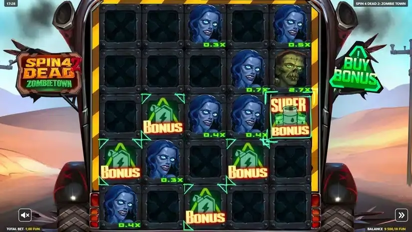 Spin 4 Dead 2: Zombietown slot screenshot 3