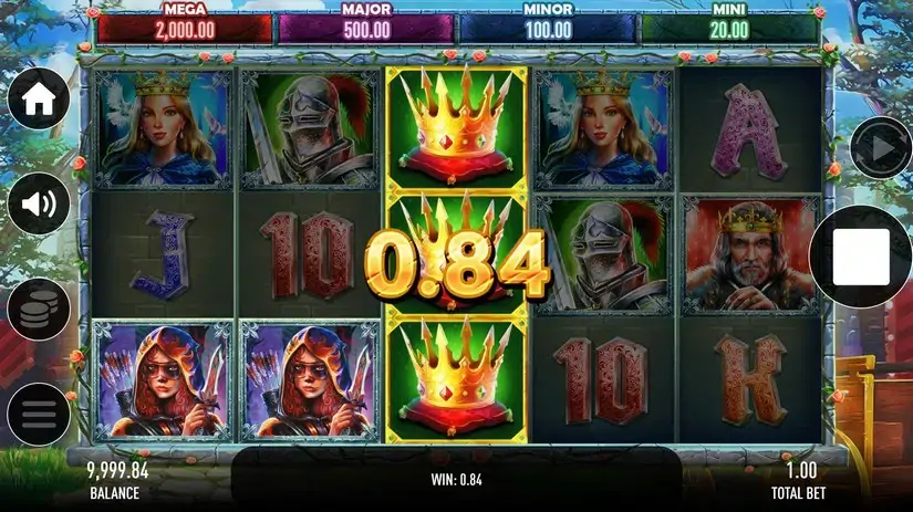 Throne Of Camelot slot screenshot 2