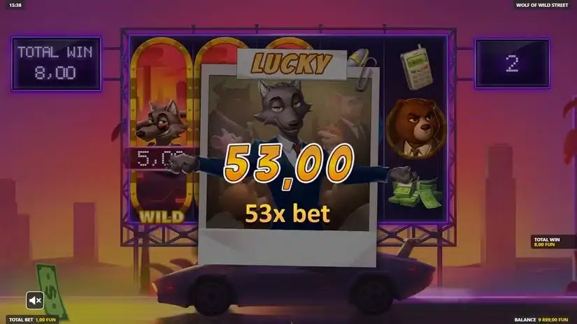 Wolf of Wild Street slot screenshot 