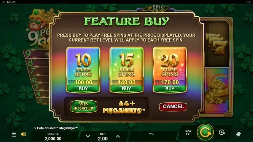 9 Pots of Gold Megaways slot screenshot 2