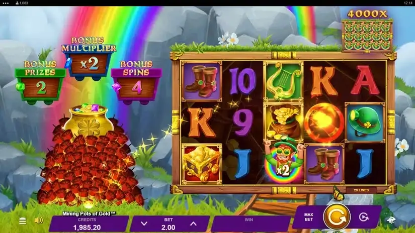 Mining Pots of Gold slot screenshot 2