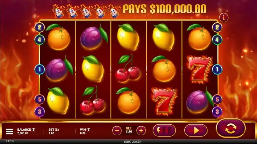 100k Joker slot screenshot 1