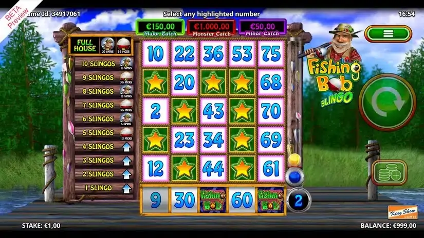 Slingo Fishing Bob slot screenshot 3