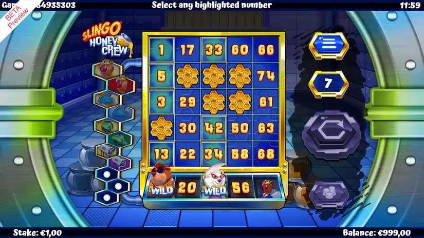 Slingo Honey Crew slot screenshot 3
