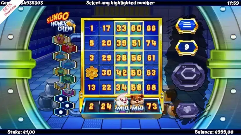 Slingo Honey Crew slot screenshot 2