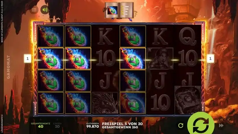 Book of Elements slot screenshot 3