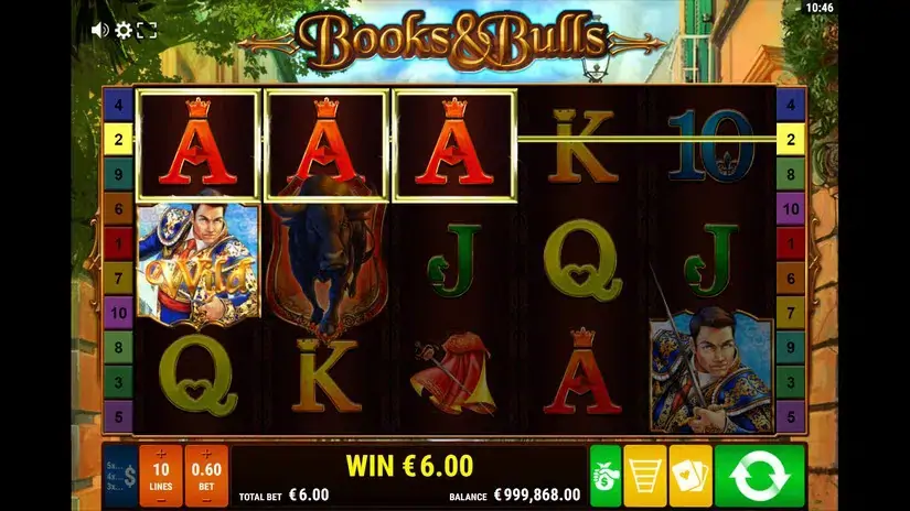 Books and Bulls slot screenshot 2