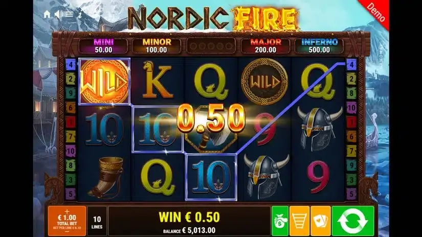 Nordic Fire slot screenshot 2