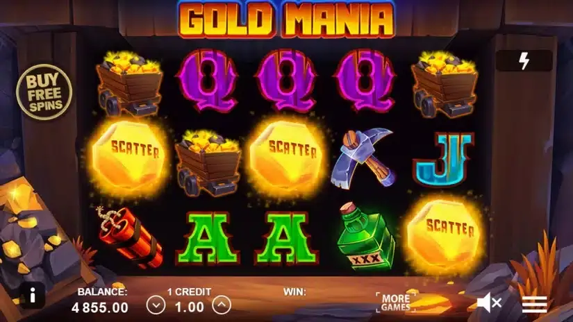 Gold Mania slot screenshot 2