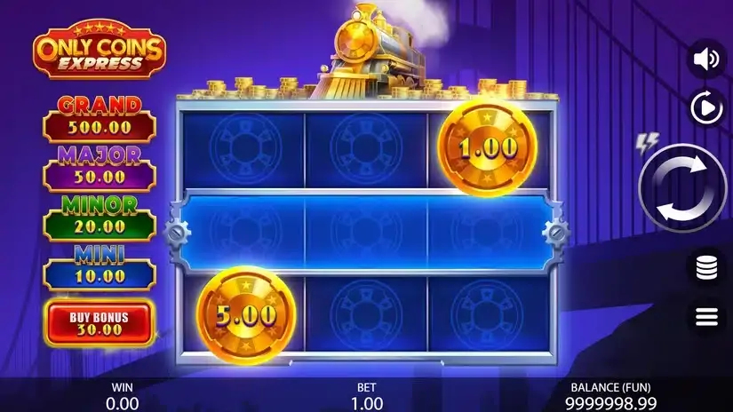 Only Coins Express slot screenshot 