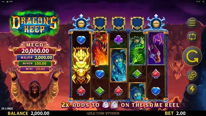 Dragon’s Keep slot screenshot 