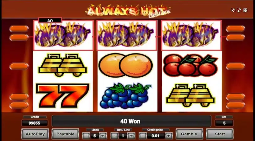 Always Hot Deluxe slot screenshot 2