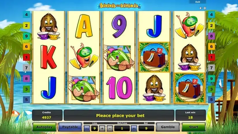 Bananas Go Bahamas slot screenshot 