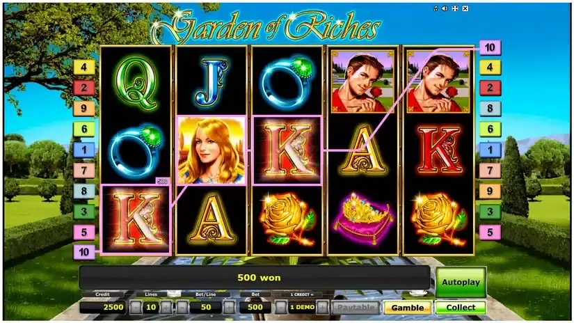 Garden of Riches slot screenshot 2