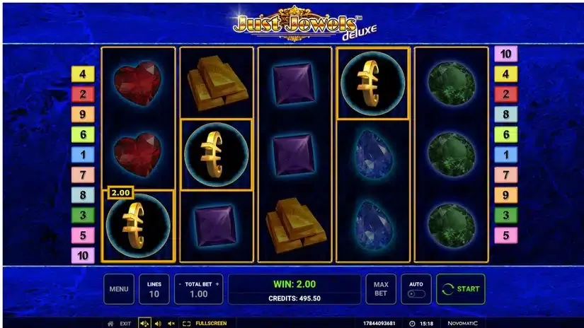Just Jewels Deluxe slot screenshot 2
