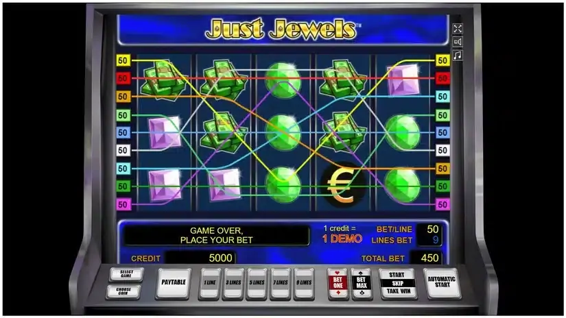Just Jewels slot screenshot 1