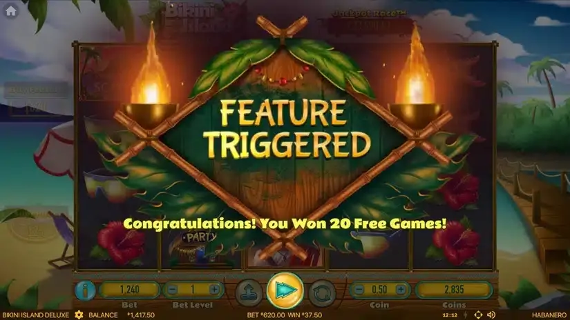 Bikini Island Deluxe slot screenshot 3