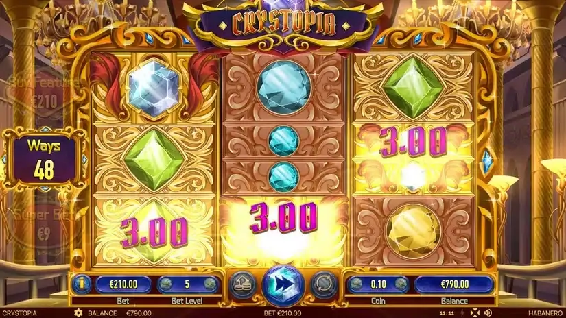 Crystopia slot screenshot 2