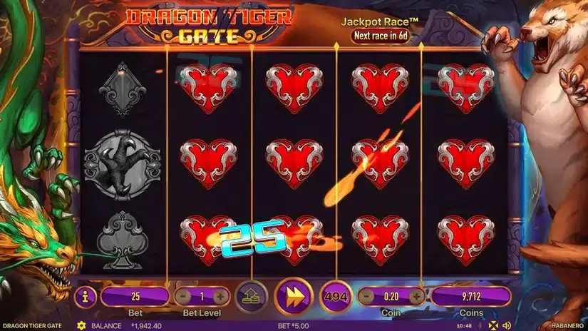 Dragon Tiger Gate slot screenshot 