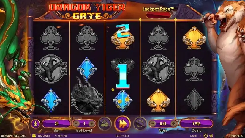 Dragon Tiger Gate slot screenshot 2