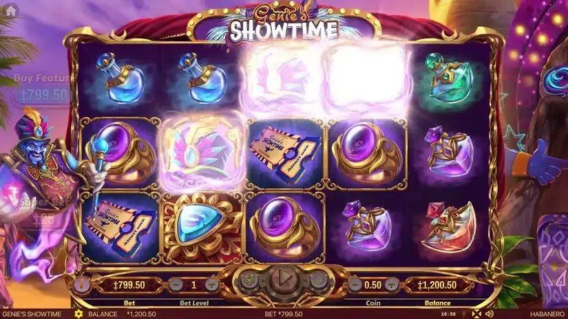 Genie’s Showtime slot screenshot 2