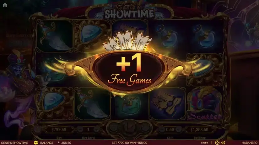 Genie’s Showtime slot screenshot 6