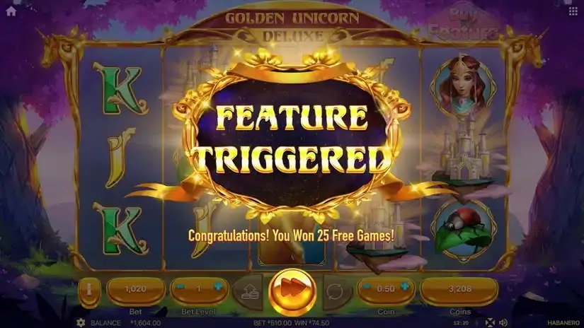 Golden Unicorn Deluxe slot screenshot 3