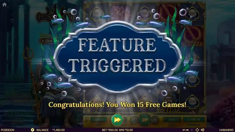 Poseidon slot screenshot 3