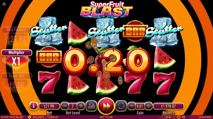 Super Fruit Blast slot screenshot 2