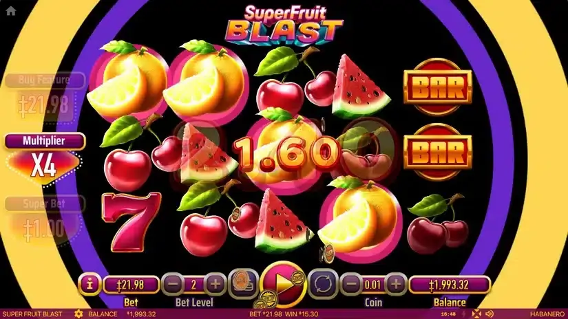 Super Fruit Blast slot screenshot 