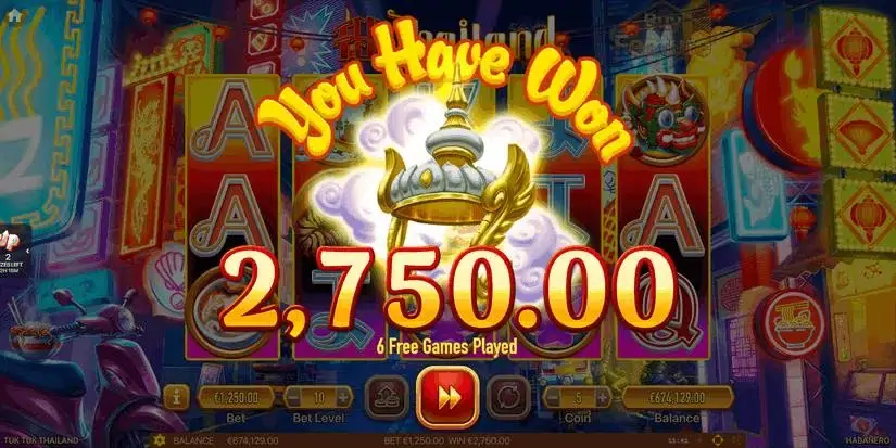 Tuk Tuk Thailand slot screenshot 