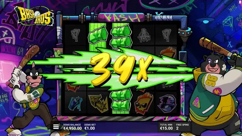 Bash Bros slot screenshot 