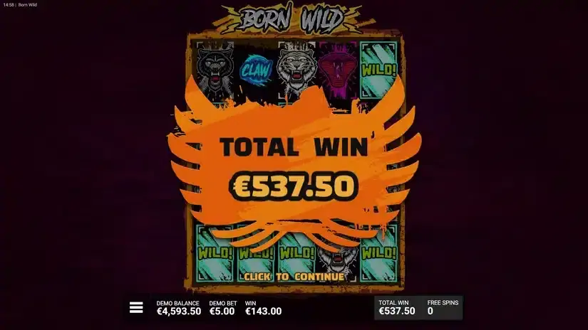 Born Wild slot screenshot 