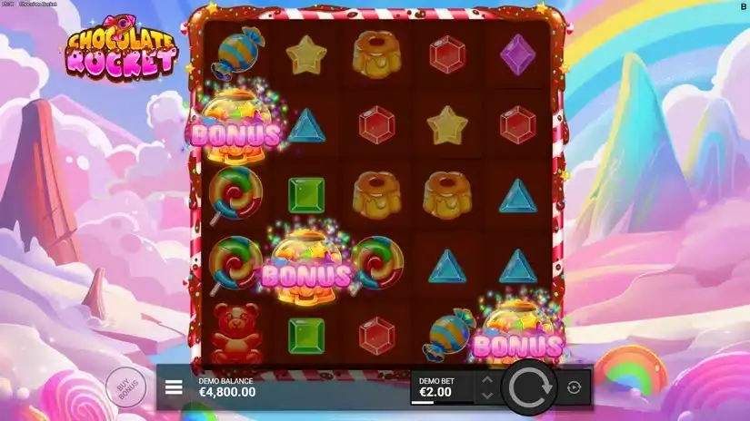Chocolate Rocket slot screenshot 2
