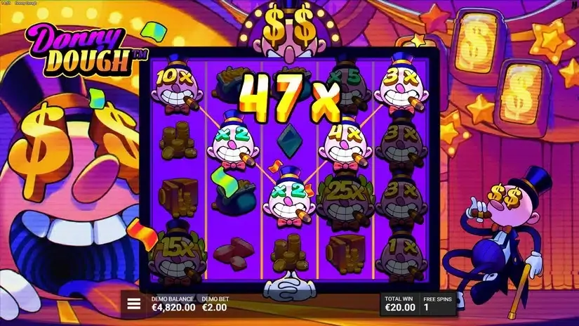 Donny Dough slot screenshot 