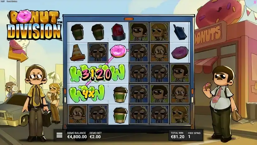 Donut Division slot screenshot 