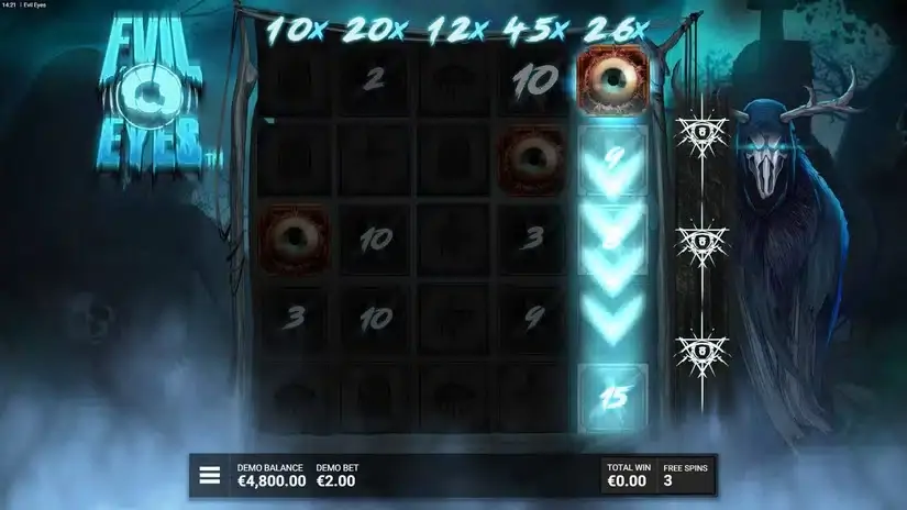 Evil Eyes slot screenshot 3