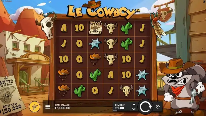 Le Cowboy slot screenshot 