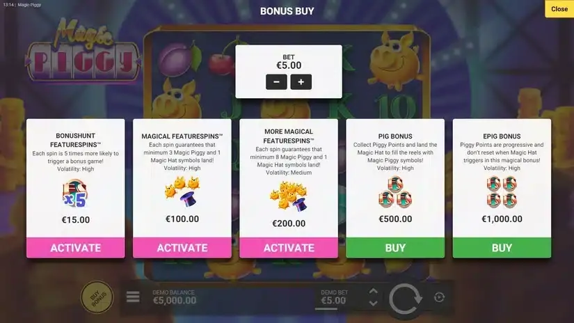 Magic Piggy slot screenshot 2