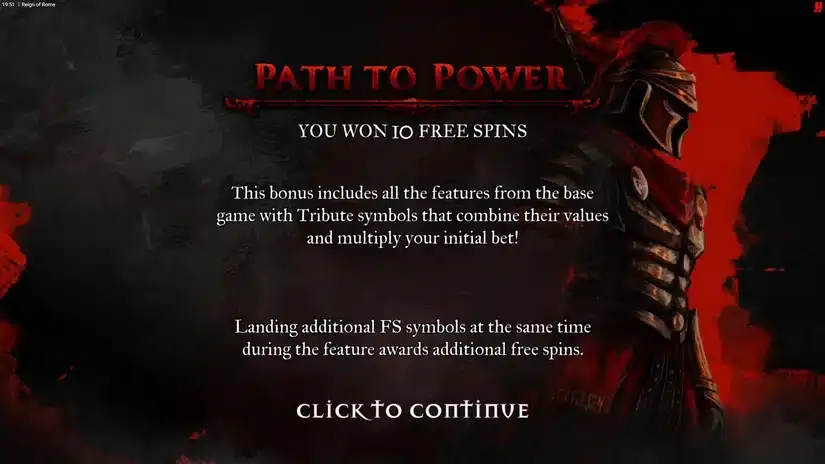 Reign of Rome slot screenshot 3