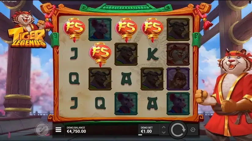Tiger Legends slot screenshot 2