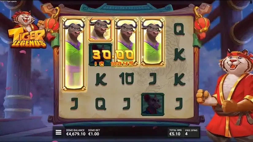 Tiger Legends slot screenshot 