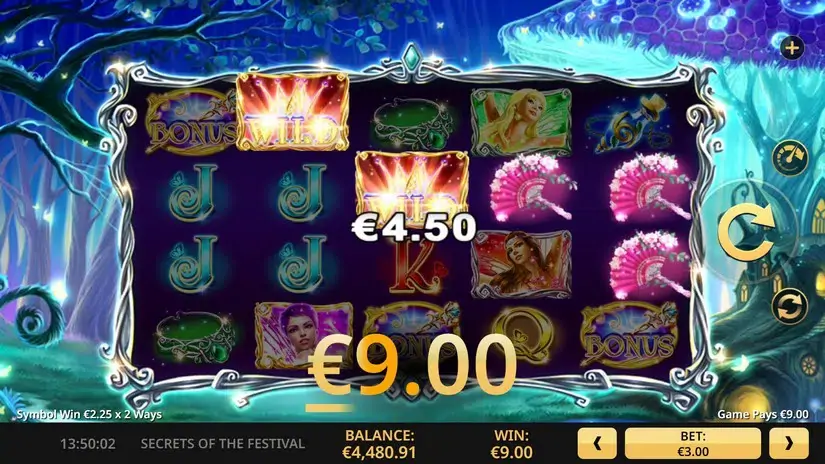 Secrets of the Festival slot screenshot 2