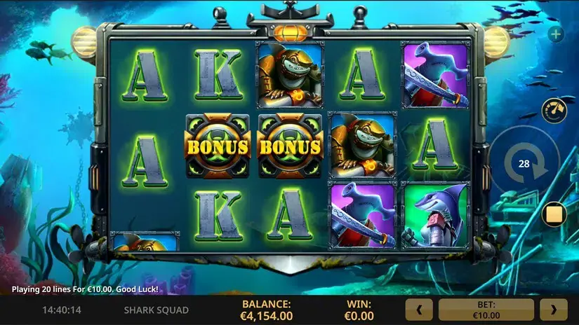 Shark Squad slot screenshot 3