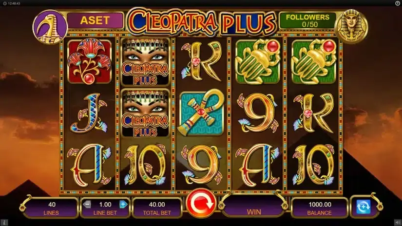 Cleopatra Plus slot screenshot 
