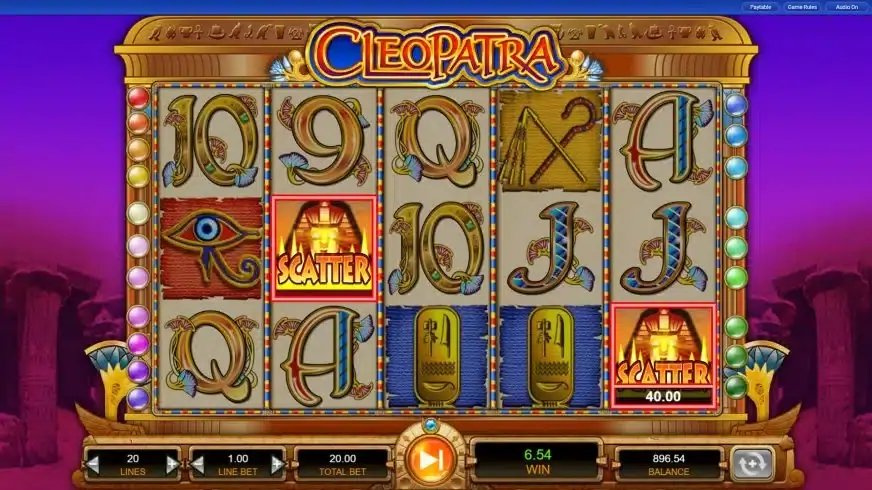 Cleopatra slot screenshot 