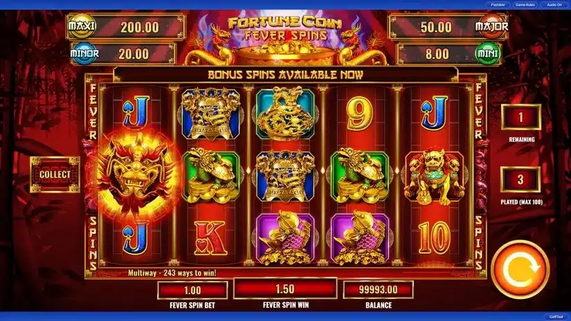 Fortune Coin Fever Spins slot screenshot 3